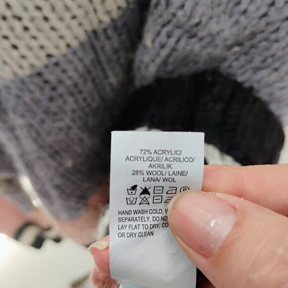 Lucky Brand Sweater Bold Stripe Pullover Multicolor Sz S wool blend - Picture 13 of 13